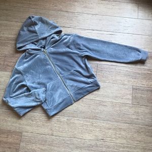 Express Velour Zip Up Hoodie